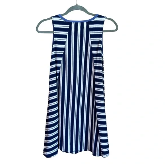 Tea Collection Striped A Line Sleeveless Cotton Dress Sz 12 - Picture 3 of 5